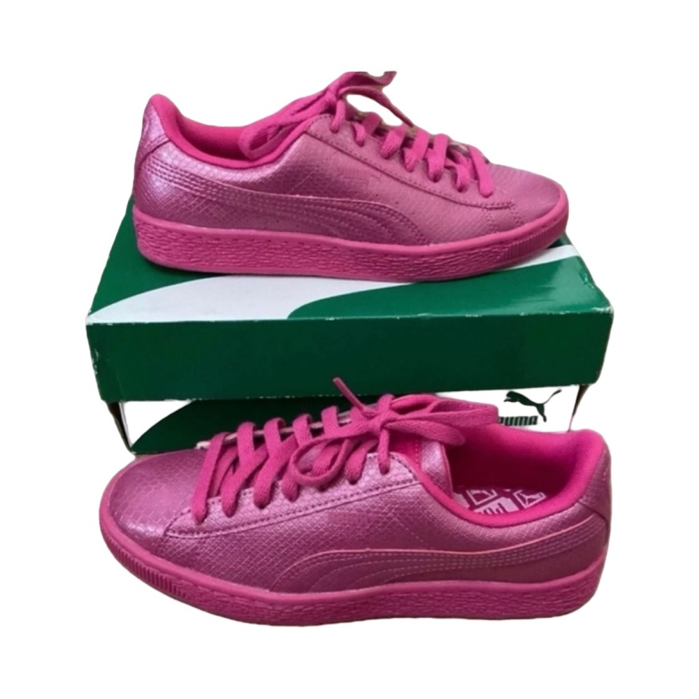 Puma Future snake Glossy Pink Sneakers Women’s 6.5 NEW Fuchsia Shoes